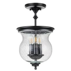 Elstead Lighting Pickering Lane lámpara de techo 3x40 W negro FE-PICKERING-LANE-SF-BLK