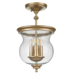 Elstead Lighting Pickering Lane lámpara de techo 3x40 W latón FE-PICKERING-LANE-SF-PNBR