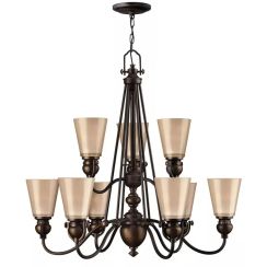 Elstead Lighting Mayflower lámpara colgante x60 W marrón HK-MAYFLOWER9