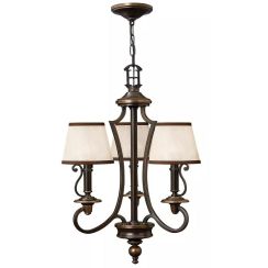 Elstead Lighting Plymouth lámpara colgante 3x40 W marrón HK-PLYMOUTH3