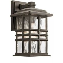 Elstead Lighting Beacon Square lámpara de pared para exteriores 1x60 W marrón KL-BEACON-SQUARE-S-OZ