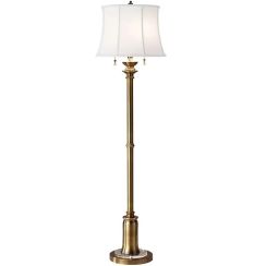 Elstead Lighting Stateroom lámpara de pie 2x60 W blanco-latón FE-STATEROOM-FL-BB