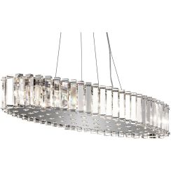 Elstead Lighting Crystal Skye lámpara colgante x3 W cromo KL-CRYSTAL-SKYE-I-L