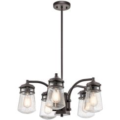 Elstead Lighting Lyndon lámpara colgante 5x60 W marrón KL-LYNDON-5P-AZ