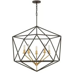 Elstead Lighting Astrid lámpara colgante 5x60 W oro-marrón HK-ASTRID-5P