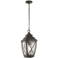 Elstead Lighting Tangier lámpara colgante para exterior 1x60 W marrón KL-TANGIER8-M