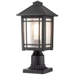 Elstead Lighting Cedar Point lámpara de pie para exteriores 1x60 W negro QZ-CEDAR-POINT3-M-BK