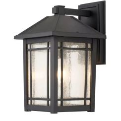 Elstead Lighting Cedar Point lámpara de pared para exteriores 1x60 W negro QZ-CEDAR-POINT-L-BK