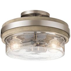 Elstead Lighting Grand Bank lámpara de techo 2x60 W gris KL-GRAND-BANK-SF