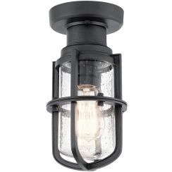 Elstead Lighting Suri lámpara de techo exterior 1x40 W negro KL-SURI-F