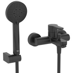 Roca l20 grifo de bañera y ducha a pared negro A5A019HNB0