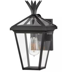 Elstead Lighting Palma lámpara de pared para exteriores 1x60 W negro HK-PALMA-S-BK
