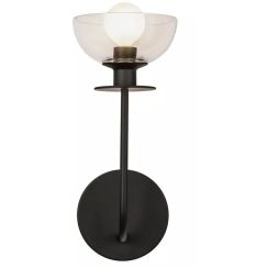 Elstead Lighting Sylvia lámpara de pared 1x40 W negro ALM-SYLVIA-1WB-BK-CL