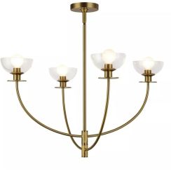 Elstead Lighting Sylvia lámpara de techo 4x40 W oro ALM-SYLVIA4-BG-CL