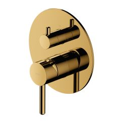 Omnires Y grifo de bañera y ducha empotrado oro Y1247ROGL