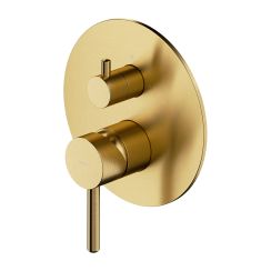 Omnires Y grifo de bañera y ducha empotrado oro Y1248ROGLB