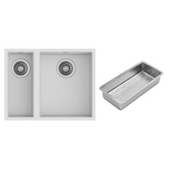 Conjunto fregadero Tegranit Teka Square 115260033, inserto para escurridor Teka 40199072