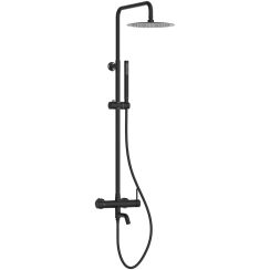 Balneo Cascade conjunto de ducha a pared con rociador con efecto lluvia negro H0301060505