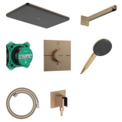 Hansgrohe Raindance Alive Q conjunto de ducha empotrado con termostato con rociador con efecto lluvia || 24620140