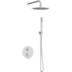 Balneo Cascade conjunto de ducha a pared con rociador con efecto lluvia cromo H0301010606