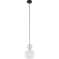 TK Lighting Sophia Cognac White lámpara colgante 1x10 W blanco-oro 11589
