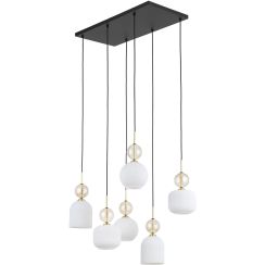 TK Lighting Sophia Cognac White lámpara colgante 6x10 W blanco-oro 11594