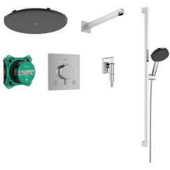 Hansgrohe Raindance Alive Select S conjunto de ducha empotrado con termostato con rociador con efecto lluvia cromo 24622000