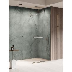 New Trendy Smart Gunmetal Brushed mampara de ducha walk-in 80 cm gris metálico cepillado/vidrio transparente EXK-7948