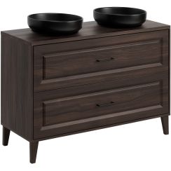 Conjunto armario Comad Dorothy Ristretto DOROTHY RISTRETTO 82-120-46-2S, lavabo Comad River 1 RIVER 1 BLACK MATT UN 40 ( E-6595 ), RISTRETTO 89-120-46 M
