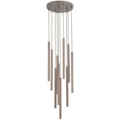 TK Lighting Ferro lámpara colgante x8 W marrón 11493