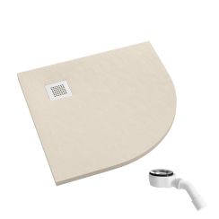 Schedpol Kalait Cashmere Stone plato de ducha semicircular 90x90 cm beige 3.3104/PK/ST-M2