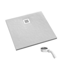 Schedpol Kalait White Stone plato de ducha cuadrado 90x90 cm blanco 3.3201/B/ST-M2
