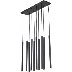 TK Lighting Ferro lámpara colgante x8 W negro 11489