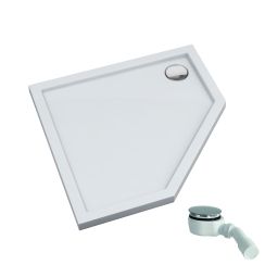 Schedpol Corrina New plato de ducha pentagonal 100x100 cm blanco 3.4999