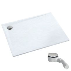 Schedpol Etrusco White Stone plato de ducha rectangular 90x80 cm blanco 3.472/B/ST