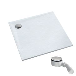 Schedpol Etrusco White Stone plato de ducha cuadrado 80x80 cm blanco 3.460/B/ST