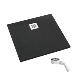 Schedpol Kalait Black Stone plato de ducha cuadrado 100x100 cm negro 3.3202/C/ST-M2