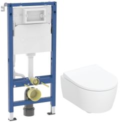 Conjunto taza de inodoro Geberit iCon 503.232.00.1, marco empotrado Geberit Duofix 111.170.00.2