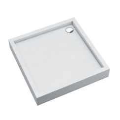 Schedpol Medium White Stone plato de ducha cuadrado 90x90 cm blanco 3.4731/B/ST