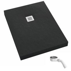 Schedpol New Horizons Black Stone plato de ducha rectangular 110x90 cm negro 3.3316/C/ST-M2