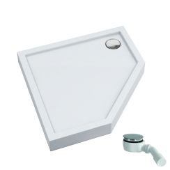 Schedpol Competia New plato de ducha pentagonal 100x100 cm blanco 3.4899
