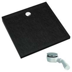 Schedpol Caspar New Black Stone plato de ducha cuadrado 80x80 cm negro 3.2830/C/ST