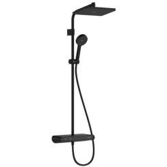 Hansgrohe Activera Q conjunto de ducha a pared con termostato con rociador con efecto lluvia negro 28648670