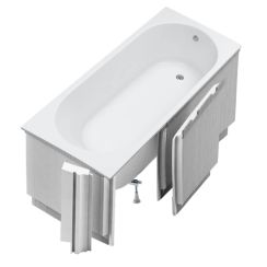 Schedpol Tara White Mat SET bañera con carcasa 170x75 cm blanco 3.587/B/MG/OULED/S