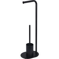 BISK Niagara soporte con escobilla para wc negro 08309