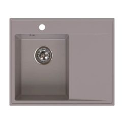 Ferro Stampo fregadero de granito 60x50 cm marrón DRGS-L/50/60TU