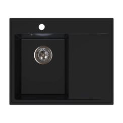 Ferro Stampo fregadero de granito 60x50 cm negro DRGS-L/50/60BM