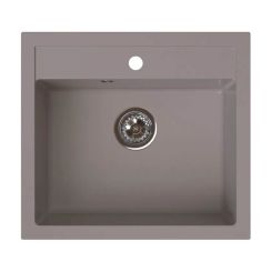Ferro Stampo fregadero de granito 56x51 cm marrón DRGS1/51/56TU