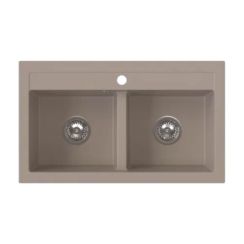 Ferro Stampo fregadero de granito 75x45 cm beige DRGS2/45/75SA
