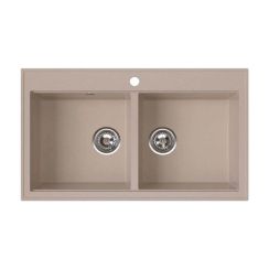 Ferro Stampo fregadero de granito 860x50 cm beige DRGS2/50/86SA